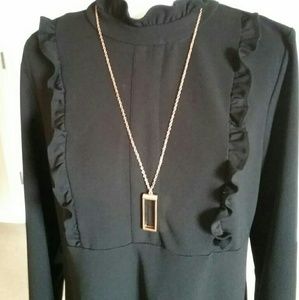 Dress shirt with long Sleeves with frilled neck